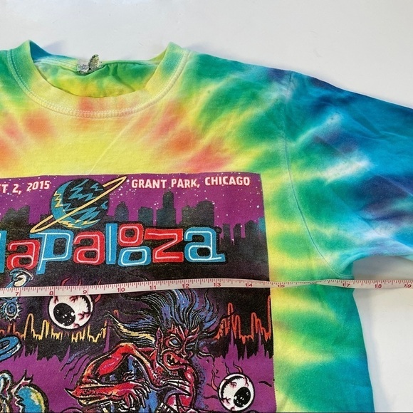 Lolapalozza Festival Tie Dye Band Tee Shirt Size Small - Picture 7 of 10